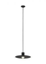 Visual Comfort & Co. Modern Collection 700TRSPAEVS1PB-LED930 - Modern Eaves dimmable LED Port Alone Ceiling Pendant Light in a Nightshade Black finish