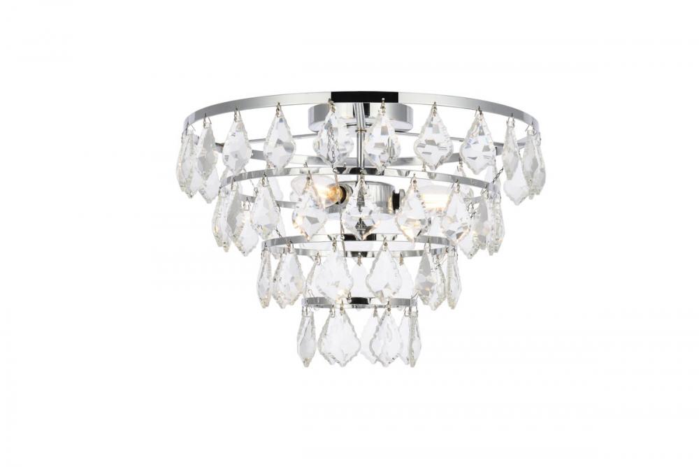 Ella 14 Inch Flush Mount in Chrome