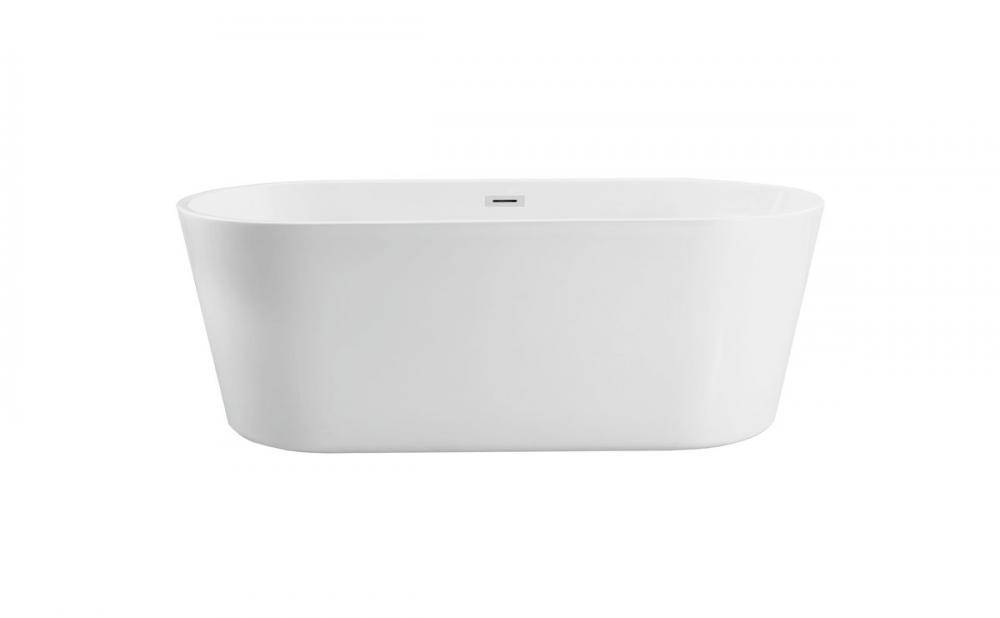 71 Inch Soaking Roll Top Bathtub in Glossy White