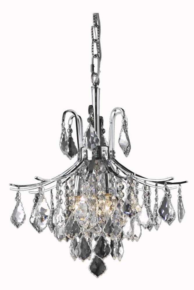 Amelia Collection Pendant D16in H20in Lt:6 Chrome Finish