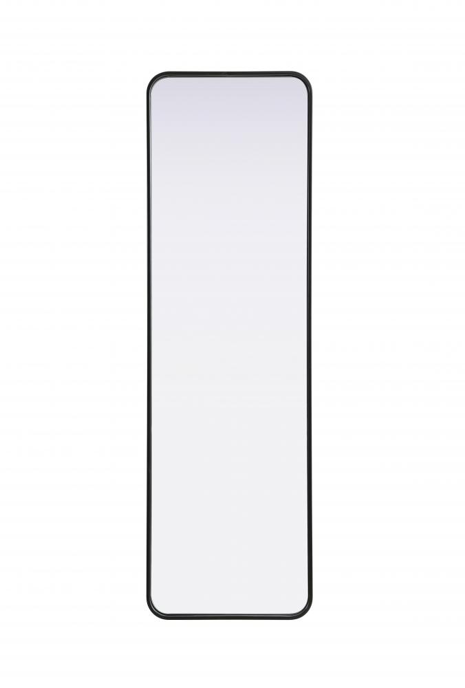 Contour Metal Rectangle Mirror 18x60 in Black