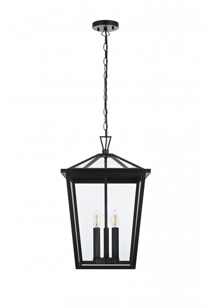 Oxford 7 inch Outdoor Pendant in Black