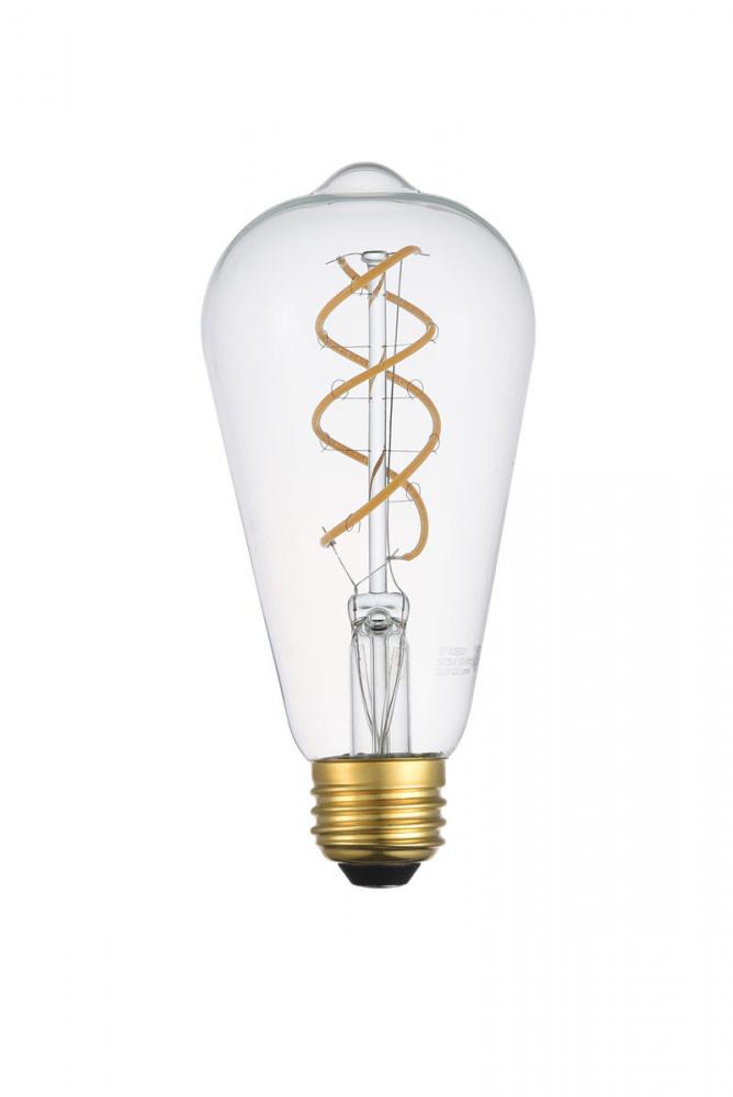 LED Decorative helix vertical 3000K filament 6 watts 420 lumens ST18 light bulb