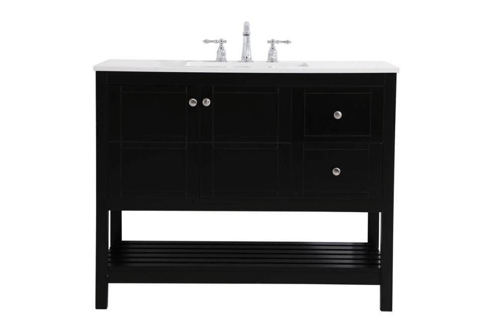 42 Inch Single Bathroom Vanity in Black