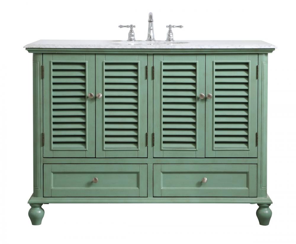 48 inch Single Bathroom Vanity in Vintage Mint