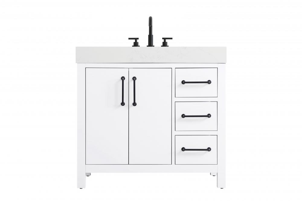 36 inch Single Bathroom Vanity In White