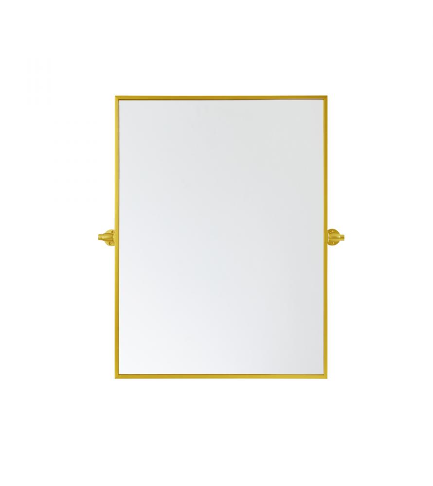 Rectangle pivot mirror 24x32 inch in black