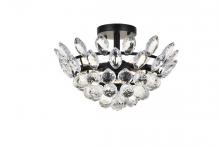 Elegant 1105F14BK - Emilia 14 Inch Flush Mount in Black