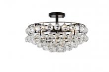 Elegant 1107F18BK - Savannah 18 Inch Flush Mount in Black