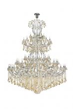 Elegant 2803G120C-GS/RC - Maria Theresa 84 Light Chrome Chandelier with Golden Shadow Tear Drop Crystals Golden Shadow