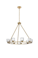 Elegant 5100D36SG - Cadence 36 inch Chandelier in Satin Gold