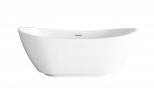 Elegant BT10367GW-BNK - Bathtub 66.9x28.3x26 GW with BNK drain kit
