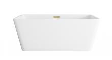 Elegant BT30659GW-BGD - Bathtub 59.1 x 29.5 x 22.8 Glossy White