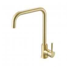 Elegant FAK-308BGD - Levi Single Handle Pull Down Sprayer Kitchen Faucet in Brushed Gold