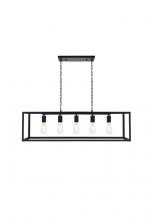 Elegant LD4063D38BK - Resolute 5 Light Black Pendant