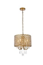 Elegant LD711D14BR - Elise 14 Inch Pendant in Brass