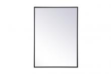 Elegant MR572028BLK - Metal Mirror Medicine Cabinet 20 Inchx28 Inch in Black