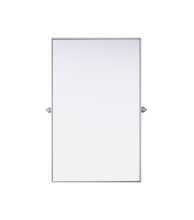 Elegant MR6H4830SIL - Metal Frame Mirror 48"W x 30"H Silver