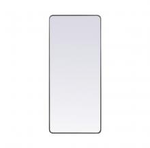 Elegant MR803272S - Soft Corner Metal Rectangle Mirror 32x72 Inch in Silver
