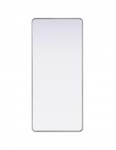 Elegant MR8A3272SIL - R Corner Mirror 32"x72"x2" Silver
