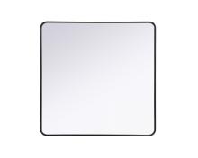 Elegant MR8A4242BLK - Contour Metal Square Mirror 42x42 in Black