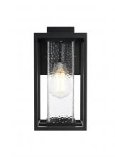 Elegant OD307W12BK - Philip 7 inch Outdoor Pendant in Black