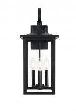 Elegant OD325W20BK - Carisle 7 inch Outdoor Pendant in Black