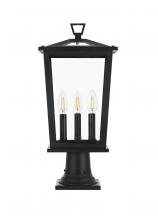 Elegant OD333P21BK - Berks 7 inch Outdoor Pendant in Black