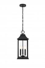 Elegant OD503H21BK - Shepard 8 x 20.5 inch Outdoor Pendant in Black