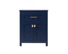 Elegant SC012430BL - Bath Storage Cabinet 2dr1dw 24Wx16Dx30H blue