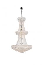 Elegant V1800G42C/RC - Primo 38 Light Chrome Chandelier Clear Royal Cut Crystal