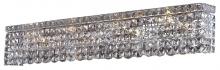 Elegant V2033W36C/RC - MaxIme 8 Light Chrome Wall Sconce Clear Royal Cut Crystal