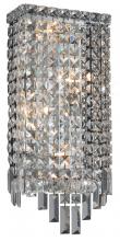 Elegant V2033W8C/RC - MaxIme 4 Light Chrome Wall Sconce Clear Royal Cut Crystal