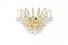 Elegant V8031W16G/RC - Victoria 3 light Gold Wall Sconce Clear Royal Cut Crystal