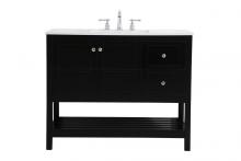 Elegant VF16442BK - 42 Inch Single Bathroom Vanity in Black