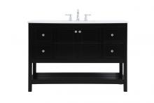 Elegant VF16448BK - 48 inch Single Bathroom Vanity in Black