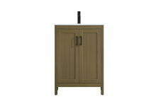 Elegant VF25124MCB - Vanity Cabinet 2Dr W24''xD19''xH34" Chestnut Brown