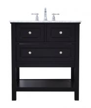 Elegant VF27030BK - 30 In. Single Bathroom Vanity Set in Black