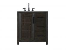 Elegant VF29532CO - 32 inch Single Bathroom Vanity in Chocolate Oak