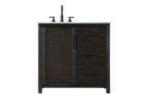 Elegant VF29536CO - 36 inch Single Bathroom Vanity in Chocolate Oak