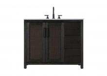 Elegant VF29542CO - 42 inch Single Bathroom Vanity in Chocolate Oak