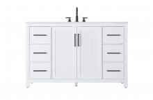 Elegant VF29554WH - 54 Inch Single Bathroom Vanity In White