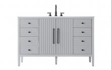 Elegant VF29654GR - Vanity Cabinet 2Dr 6Dw 54x21.5x35 Grey