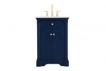 Elegant VF53024BL - 24 Inch Single Bathroom Vanity in Blue