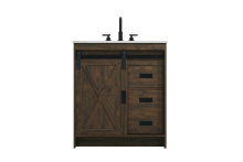 Elegant VF90530EX - Vanity Cabinet 1Dr 2Dw 30''x34''x22'' Expresso