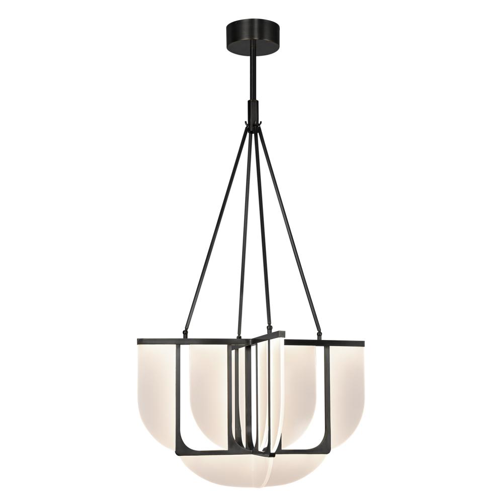 Anders 30-in Urban Bronze LED Chandelier