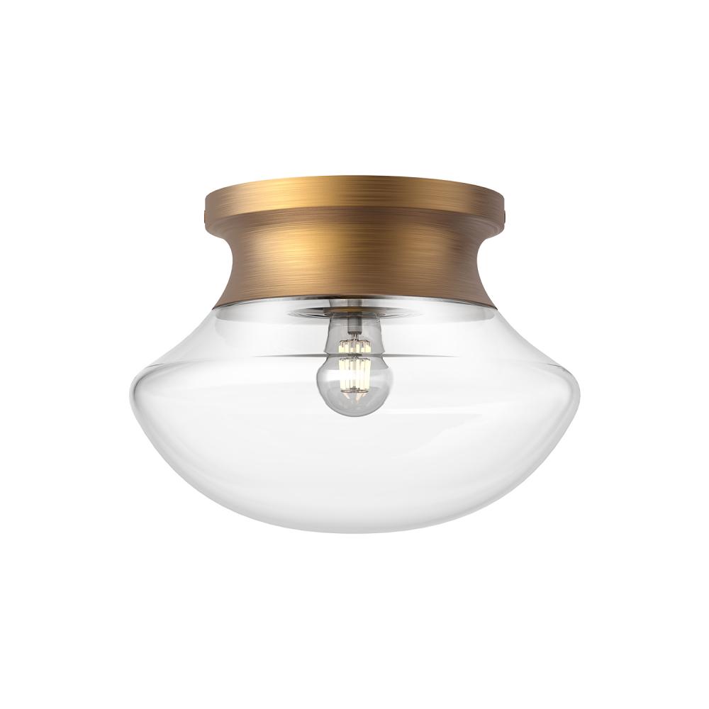 Marcel 11-in Aged Gold 1 Light Flush Mount