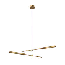 Alora Lighting MP316402VBMS - Astrid 2 Head Metal Shade/Vintage Brass LED Multi Pendant