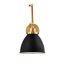 Visual Comfort & Co. Studio Collection CW1161MBKBBS - Wellfleet Double Arm Dome Task Sconce