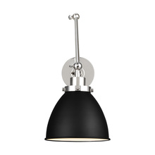 Visual Comfort & Co. Studio Collection CW1161MBKPN - Wellfleet Double Arm Dome Task Sconce